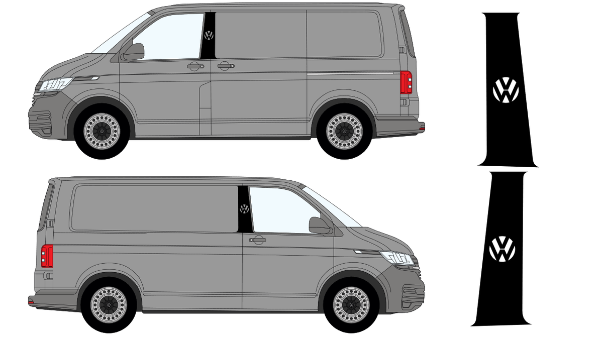 VW Transporter 2016-2025 B Pillar set