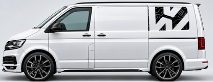 VW Transporter 2009-2015 Rear Graphics Topographic