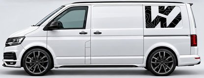 VW Transporter 2009-2015 Rear Graphics Topographic
