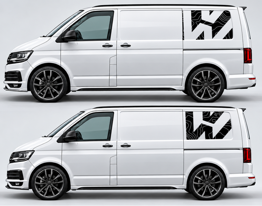 VW Transporter 2016-2025 Rear Graphics Topographic