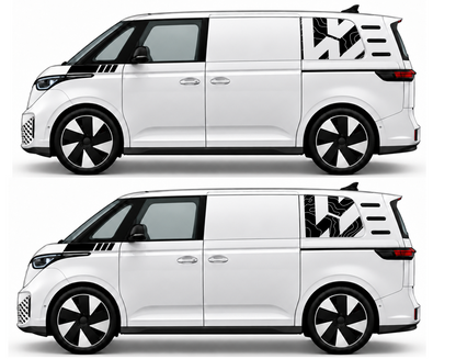 VW ID Buzz - VW Rear Graphics Topographic Rear VW