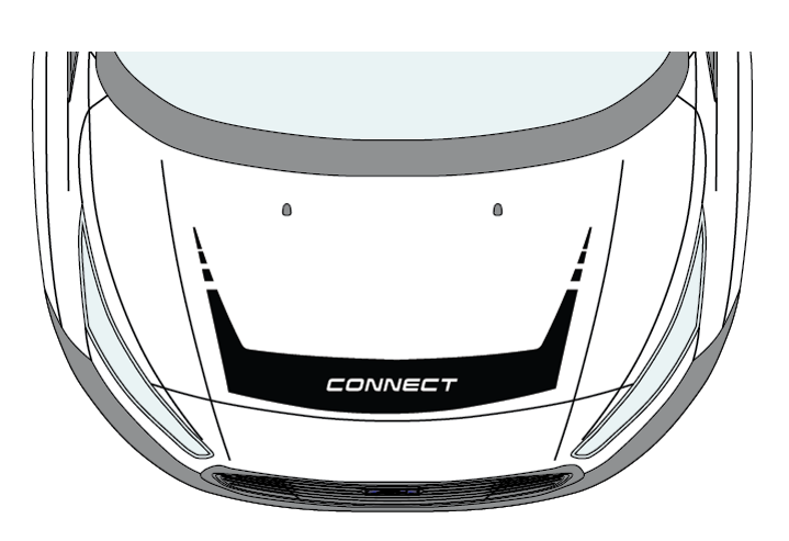 Ford Transit Connect 2013 - 2024 Graphics Bonnet With text