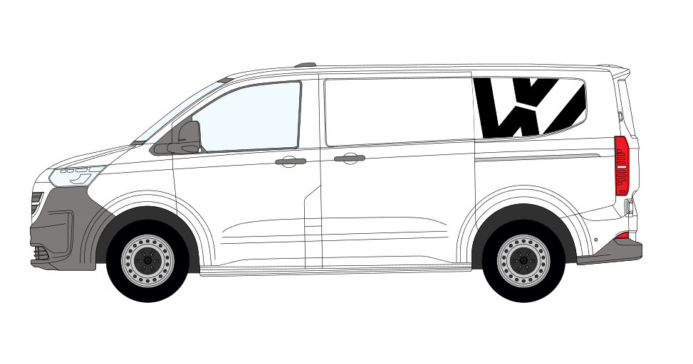 VW Transporter T7 2025 onwards Rear Graphics Kit
