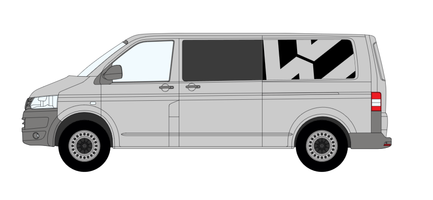 VW Transporter 2009-2015 Rear Graphics LWB
